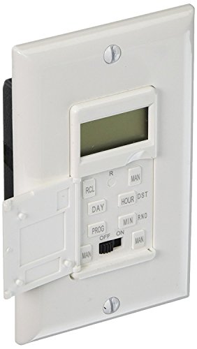 Woods 59020 In- Wall Digital 7-Day Programmable Timer with No Neutral Wire, 125-Volt, 60-Hertz / 6.4-Amp Resistive / 800-Watt Tu