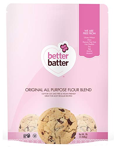Better Batter Original Blend Gluten-Free Flour, A Cup for Cup Alternative to Ordinary Flour, 5LB Pouch
