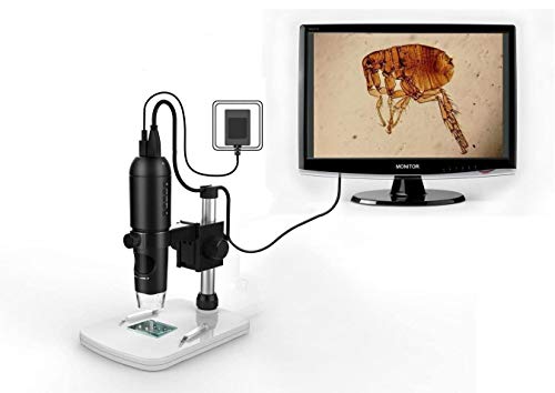 Mustcam 1080P Full HD Digital Microscope, HDMI Microscope, 10x-220x Magnification, to Any Monitor/TV with HDMI-in, Photo Capture