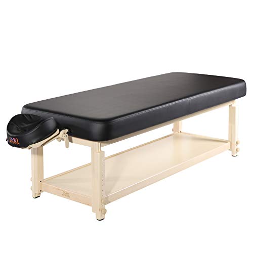 MT Massage Tables MT Harvey-Comfort Flat Stationary Massage Table for Spa, Salon, Beauty Use(Black)