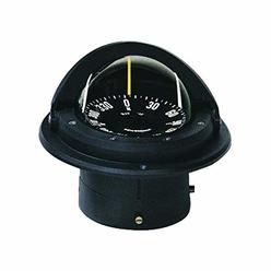 Ritchie Navigation Ritchie Voyager Compass Flat-Card Dial with Flush Mount and 12V Green Night Light (Black, 3-Inch)