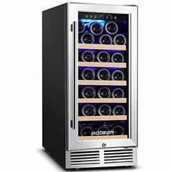 BODEGA 15 Inch Wine Cooler,Upgrade Wine Refrigerator 31 Bottle with Quiet Compressor Cooling Constant Temperature System Front V