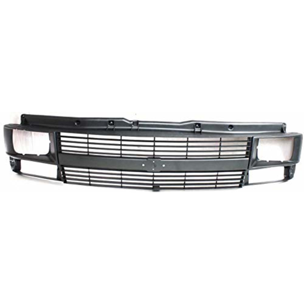 Evan Fischer Evan-Fischer Grille Assembly Compatible with 1995-2005 Chevrolet Astro Painted Gray Shell and Insert with Sealed Beam Headlight