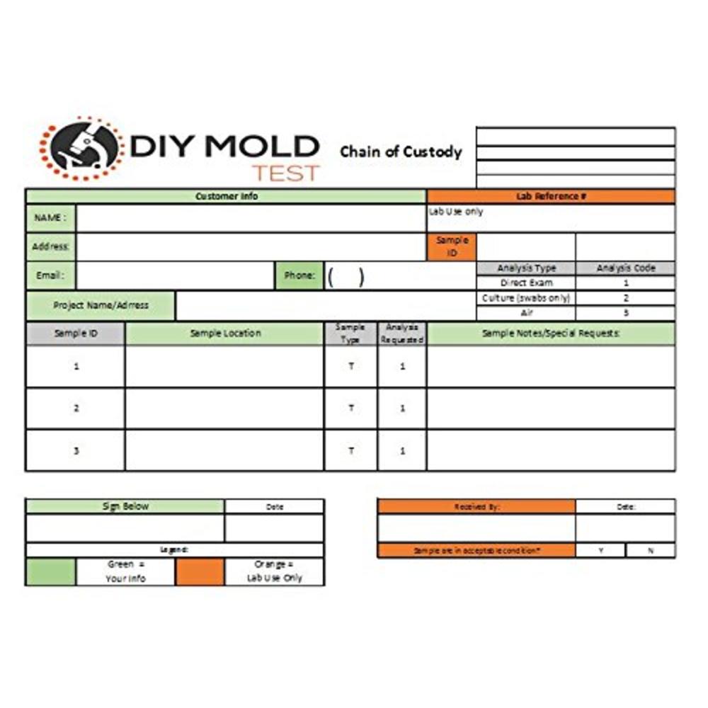 Mold Inspection Netw DIY Mold Test, Mold Testing Kit (3 tests). Lab Analysis and Expert Consultation included