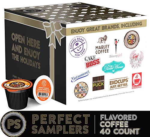 Crazy Cups Coffee Single Serve For Keurig K Cup Brewers Variety Pack Sampler, Flavored, 40 Count