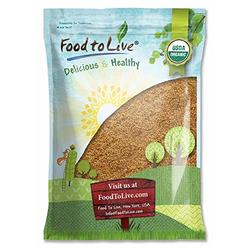 Food to Live Organic Golden Flax Seeds, 8 Pounds ? Whole Raw Flaxseeds, Non-GMO, Kosher, Vegan, Bulk. Rich in Omega-3 Fatty Acids, Protein, D