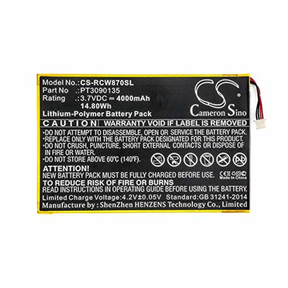 Xsplendor Replacement Battery for RCAGalileo Pro 11.5" RCT6303W87 RCT6303W87DK RCT6513W87 Viking Pro 10 RCAPT3090135