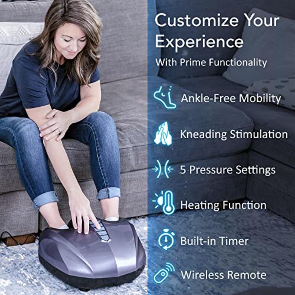 Miko Shiatsu Foot Massager Machine With Deep-Kneading, Compression, Heat and Multi-Level Settings for Plantar Fasciitis, Neuropa