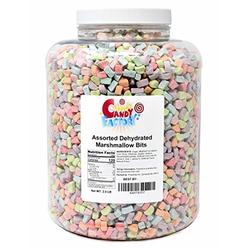 Sarahs Candy Factory Assorted Dehydrated Marshmallow Bits in Jar, 2.5lb