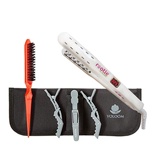 Voloom Rootie 3/4-Inch Professional Volumizing Hair Iron | Increase Hair Volume, Ceramic Hair Volumizing Tool, Hair Waver | Adju