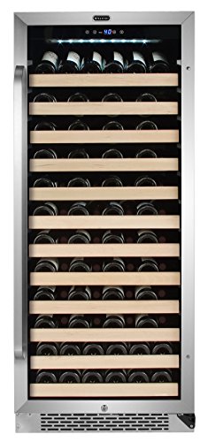 Whynter BWR-1002SD 100 Built-in or Freestanding Stainless Steel Compressor Large Capacity Wine Refrigerator Rack for Open Bottle