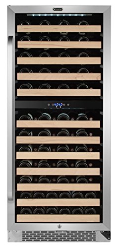 Whynter BWR-0922DZ 92 Built-in or Freestanding Stainless Steel Dual Zone Compressor Large Capacity Wine Refrigerator Rack for Op