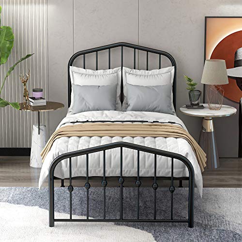 Alazyhome Metal Bed Frame Twin Size, Twin Bed Frame No Box Spring Required