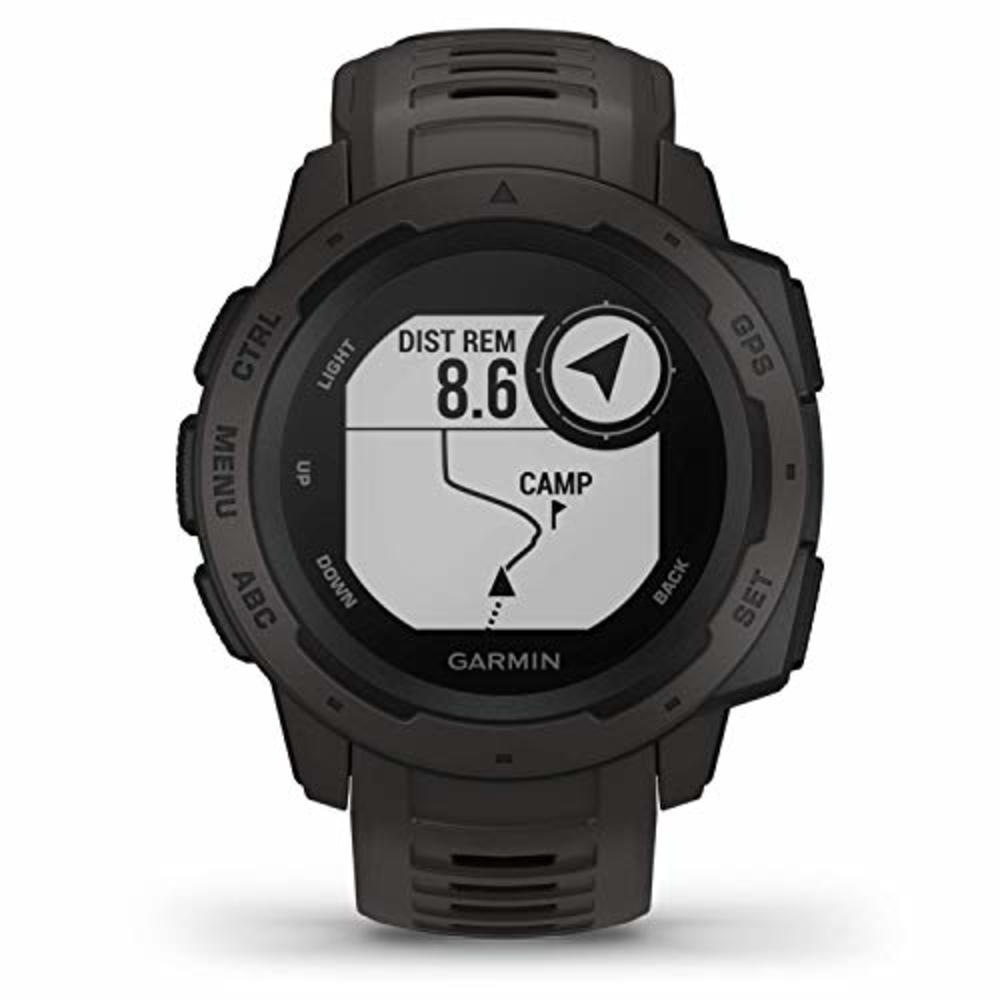 Garmin 010-02064-00 Instinct, Rugged Outdoor Watch with GPS, Features Glonass and Galileo, Heart Rate Monitoring and 3-Axis Comp