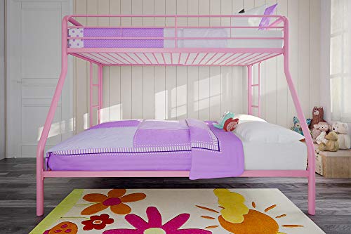 Dorel Dhp Twin Over Full Bunk Bed With, Metal Frame Twin Over Full Bunk Beds