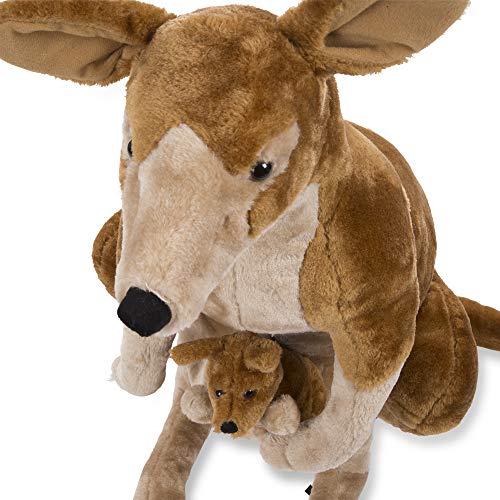 Melissa & Doug Giant Kangaroo and Baby Joey in Pouch - Lifelike Stuffed  Animal (nearly 3 feet