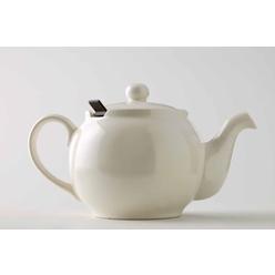 ICTC London Teapot Company Chatsford 6 Cup Teapot with Brown Filter, Cream