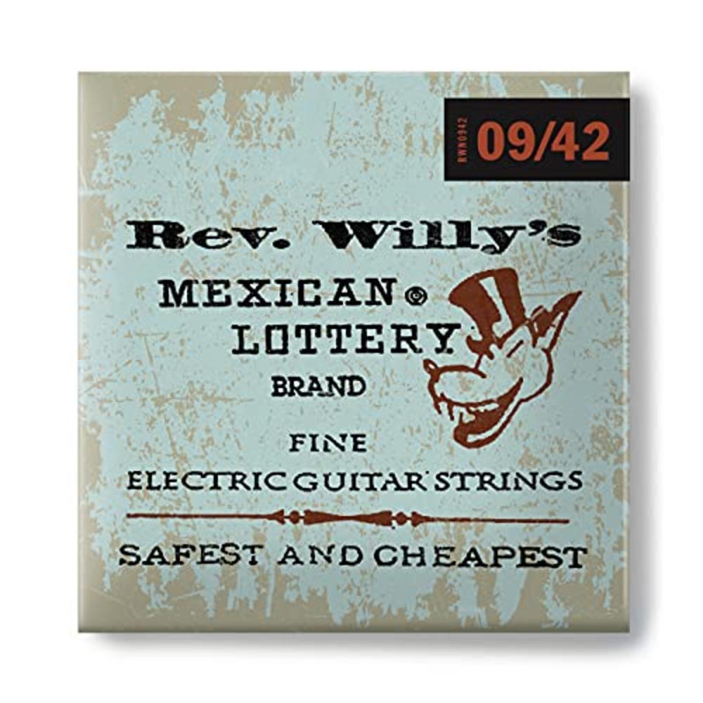 Jim Dunlop Dunlop RWN0942 Reverend Willy Nickel Plated Steel Electric Guitar Strings, Light, .009-.042, 6 Strings/Set