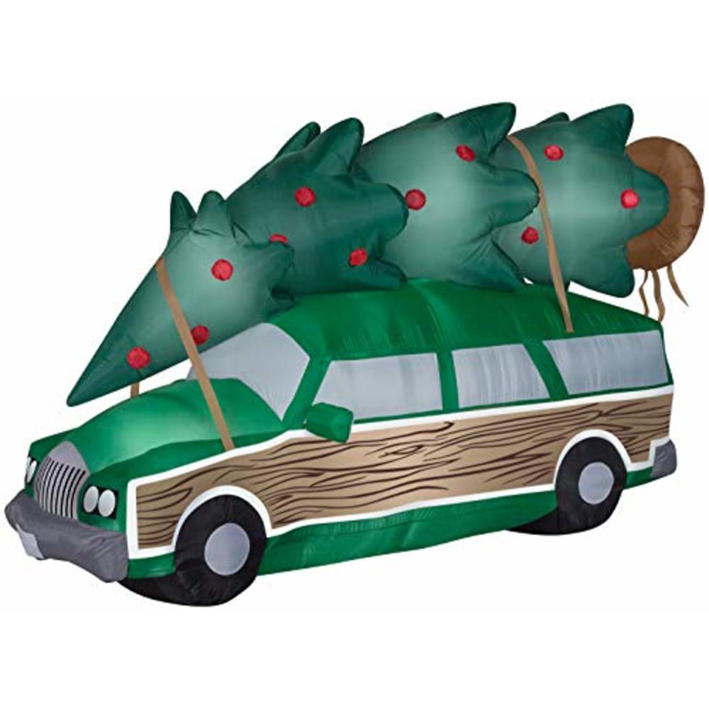 Gemmy 110518 8 Wide Airblown Station Wagon w/Tree-Scene Inflatable
