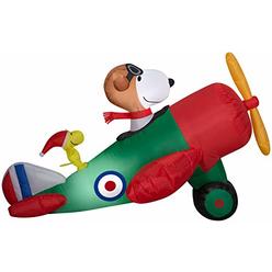 Gemmy Christmas Airblown Inflatable 4.5 Snoopy in Airplane Scene