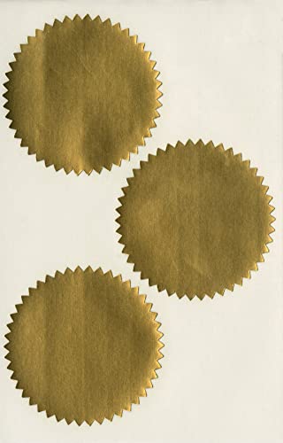 MACO Gold Foil Notarial Seals, 2-1/4 Inches in Diameter, 32 Per Box (OS-721)