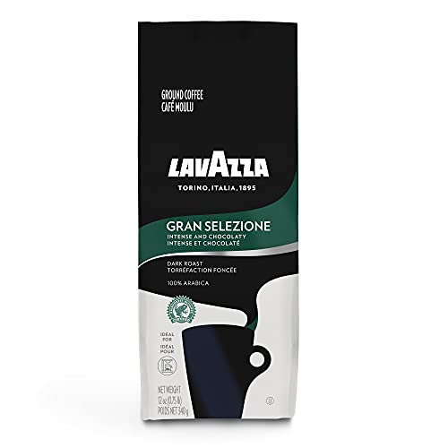 Lavazza Gran Selezione Ground Coffee Blend, Dark Roast, 12-Oz Bags (Pack of 6) Authentic Italian, 100% Arabica, Blended And Roas