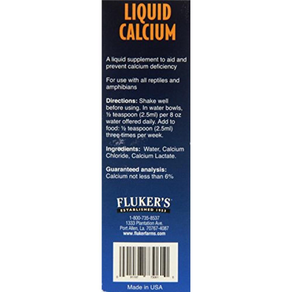 Fluker Labs SFK73061 Liquid Calcium Concentrated Reptile Supplement, 1.7-Ounce