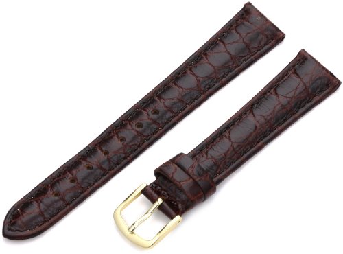 hadley roma Hadley-Roma 19mm Mens Leather Watch Strap, Color:Brown (Model: MSM717RB 190)
