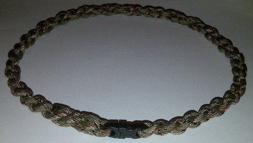 NW Paracord Survival Necklace Desert Camo (Medium (20 inches))