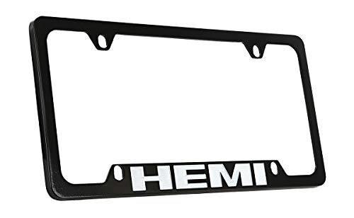 Dodge Ram Hemi License Plate Frame (4 Hole, Black/Bottom)