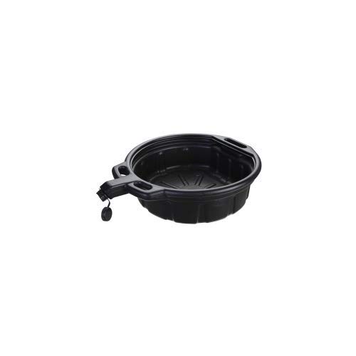 K Tool International Oil Drain Pan for Under Car Oil Changes EZ Pour Drip Pan Black KTI74645