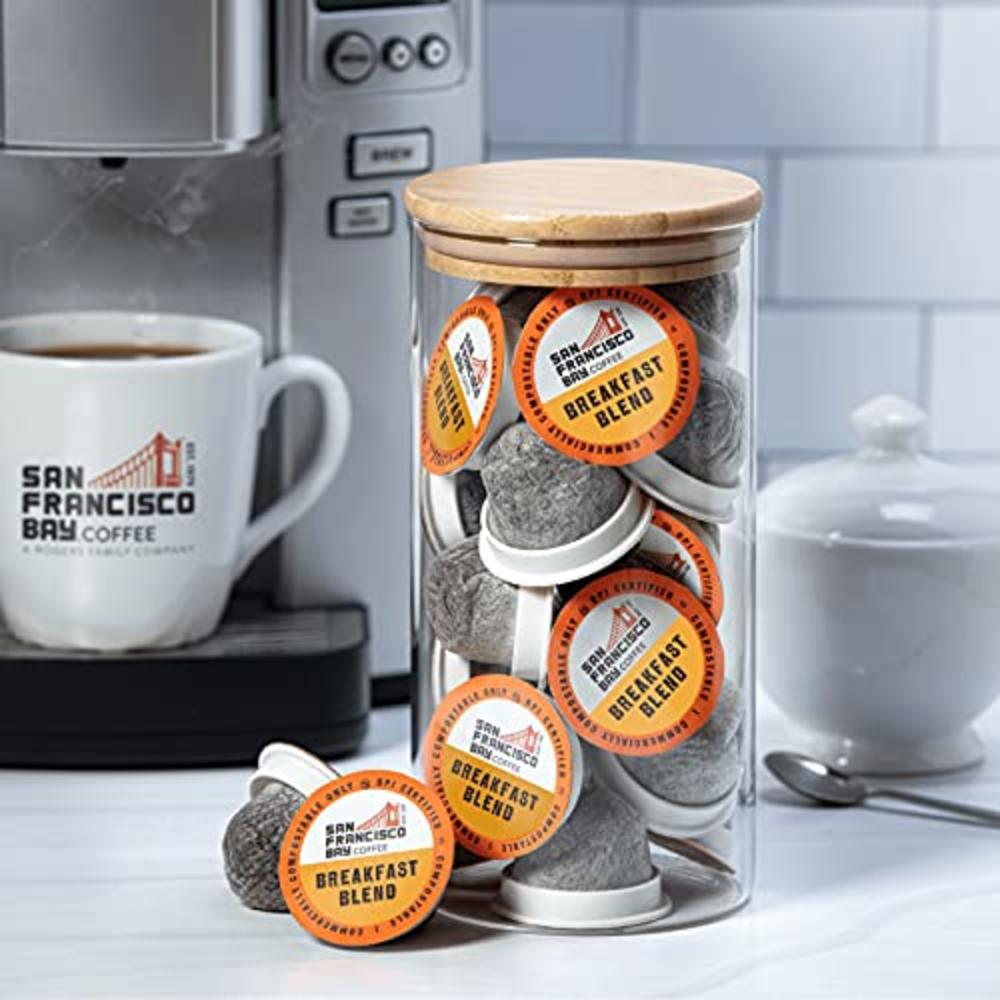 San Francisco Bay SF Bay Coffee OneCUP Breakfast Blend 120 Ct Medium Roast Compostable Coffee Pods, K Cup Compatible including Keurig 2.0