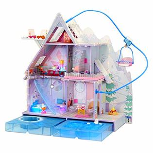 L.O.L. Surprise! LOL Surprise OMG Winter Chill Cabin Wooden Doll House  Playset with 95+ Surprises - Exclusive Colorful Dollhouse with Hot Tub, Re