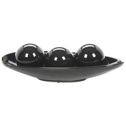 Hosley Black Decorative Bowl and Orb Set. Ideal GIFT for Weddings Special Occasions and for Decorative Centerpiece in Your Livin