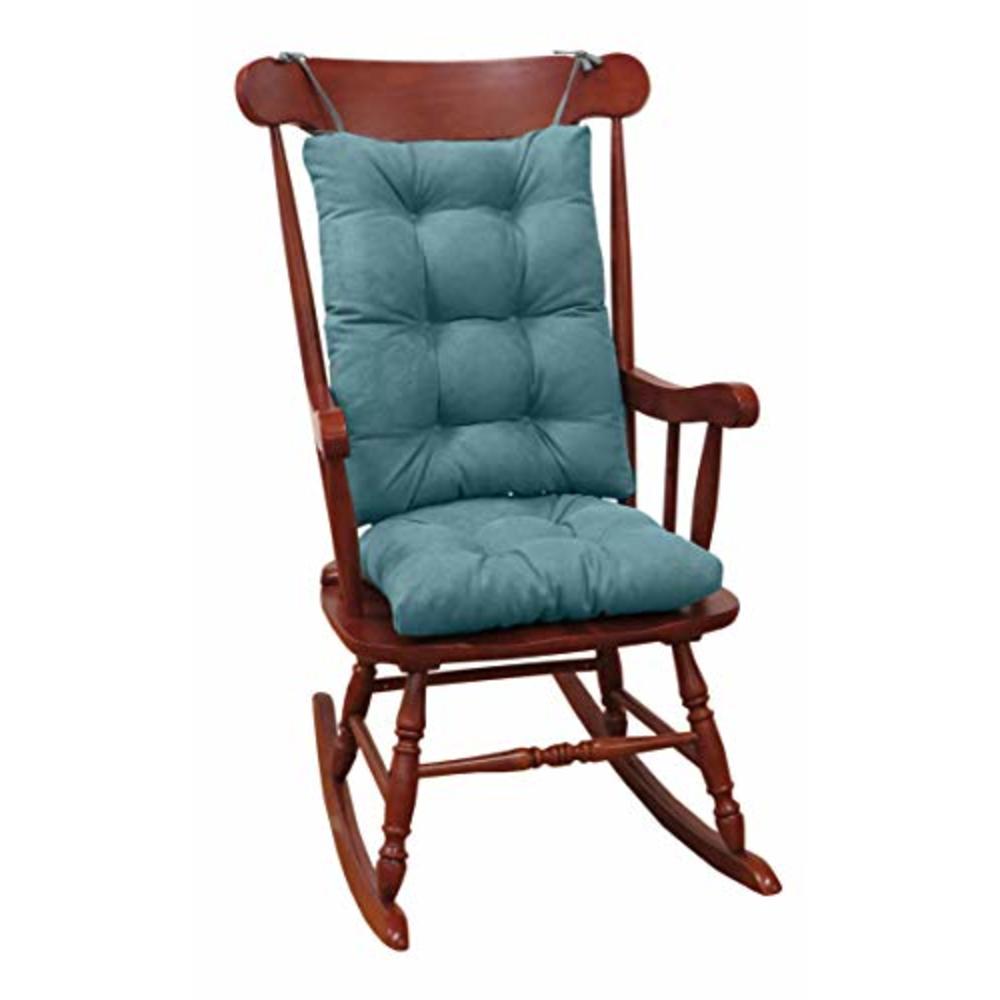 Klear Vu Twillo Overstuffed Rocking Chair Cushion Set, Seat 17" x 17" and Seatback 21" x 17", 2 Piece, Marine