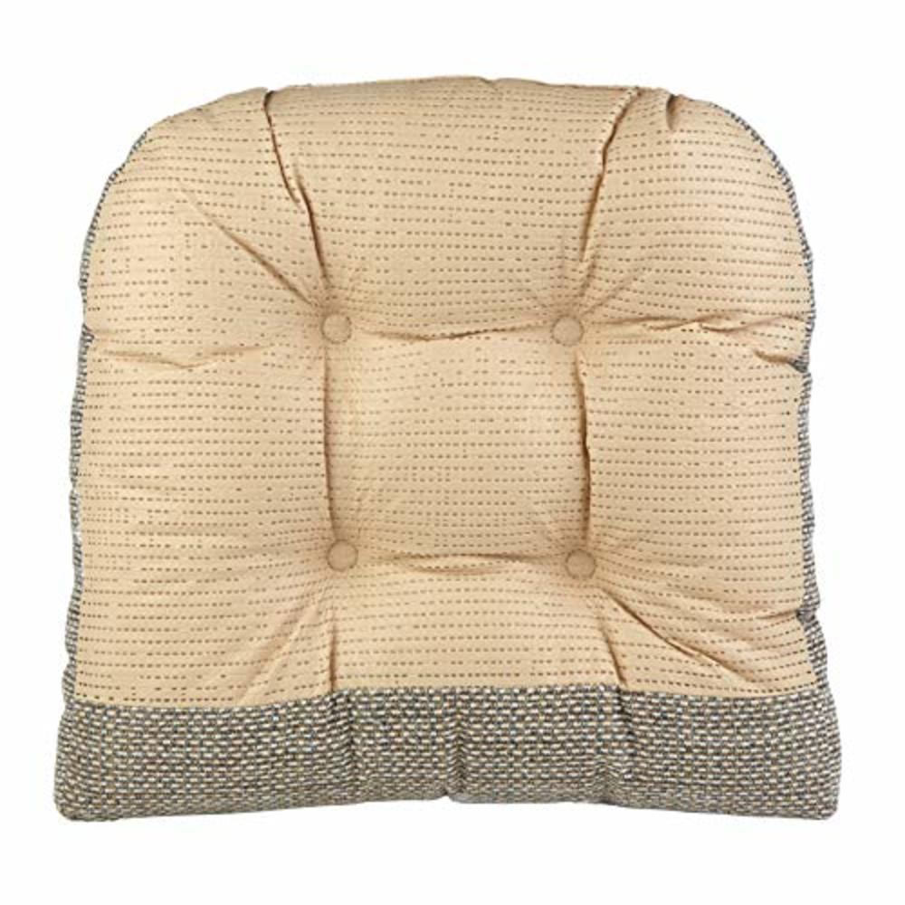 Klear Vu Tyson Gripper Universal Non-Slip Overstuffed Dining Chair Cushion, 4 Pack, Natural 4 Count