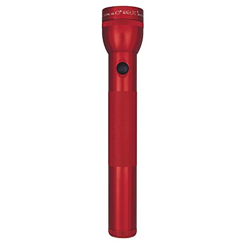 Mag Lite Maglite Heavy-Duty Incandescent 3-Cell D Flashlight in Display Box, Red