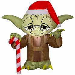 Gemmy 3 Airblown Yoda w/Santa Hat Star Wars Christmas Inflatable