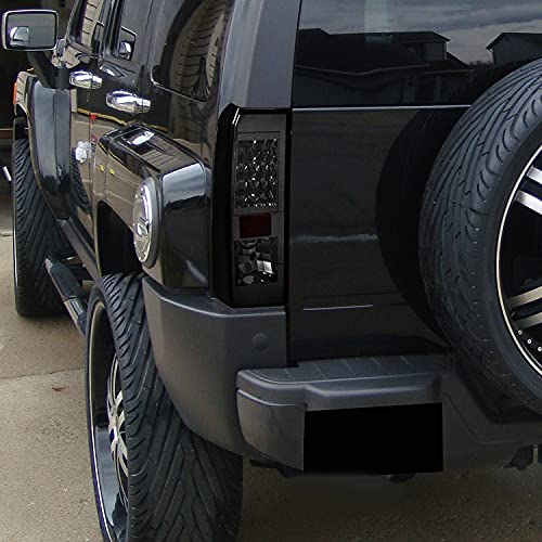 Spec-D Tuning Smoke LED Tail Lights Compatible with Hummer H3 2002-2010 L+R Pair Taillight Assembly