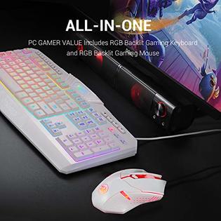 S101W Redragon S101 Wired Gaming Keyboard and Mouse Combo RGB Backlit ...