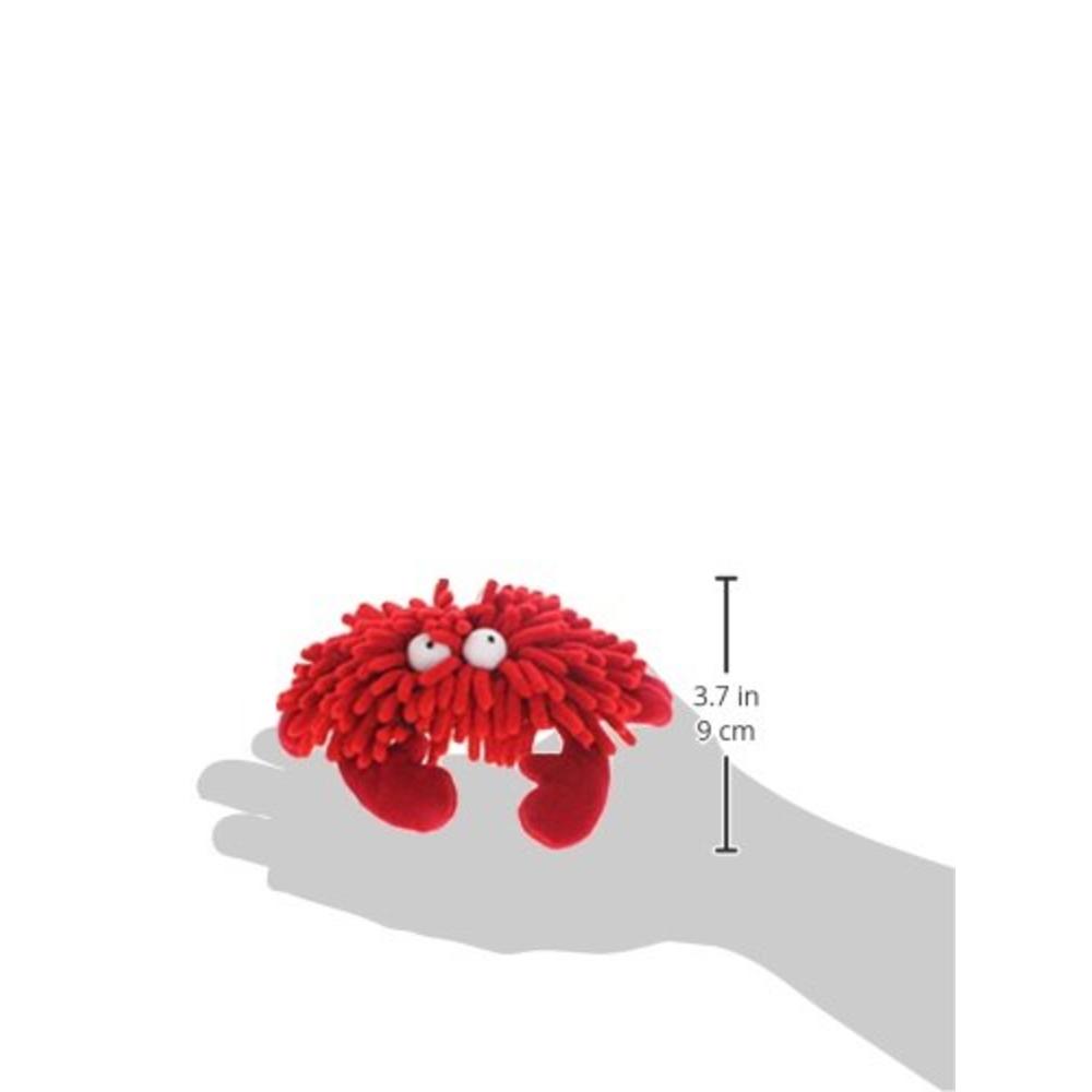 Multipet Sea Shammie 7-Inch Plush Crab Dog Toy, Red