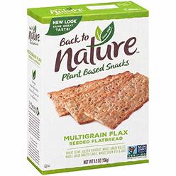 BACK TO NATURE Multigrain Flax Seeded Flatbread crackers 550 Ounces (case of 6)
