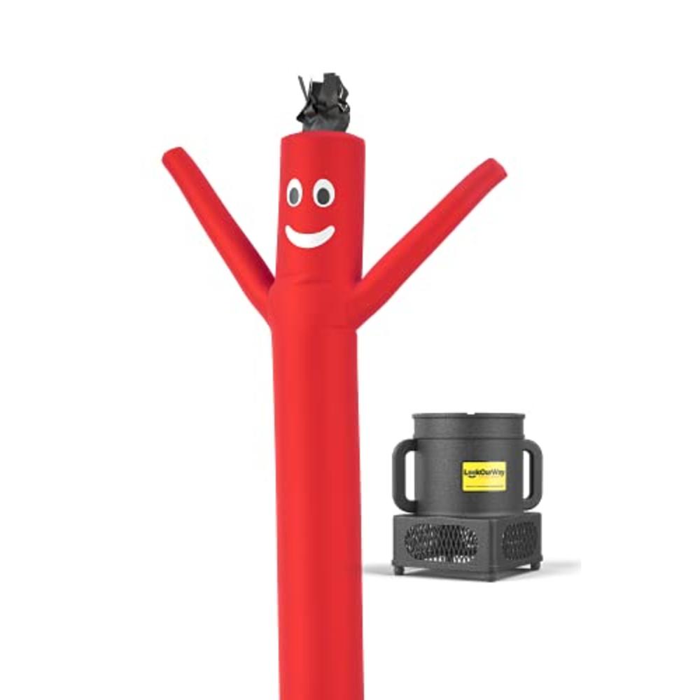 LookOurWay Air Dancers Inflatable Tube Man Complete Set with 1/4 HP Blower, 6-Feet, Red