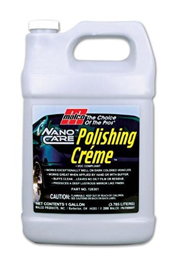 Malco Nano Care Polishing Crème - Produces Deep Gloss on Aged Oxidized or Environmentally Damaged Vehicle Surfaces / 1 Gallon (1