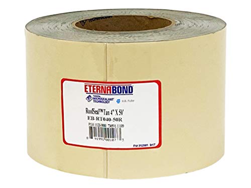 EternaBond RoofSeal Tan 4" x50 MicroSealant UV Stable Seam Repair Tape | 35 mil Total Thickness | EB-RT040-50R - One-Step Durabl