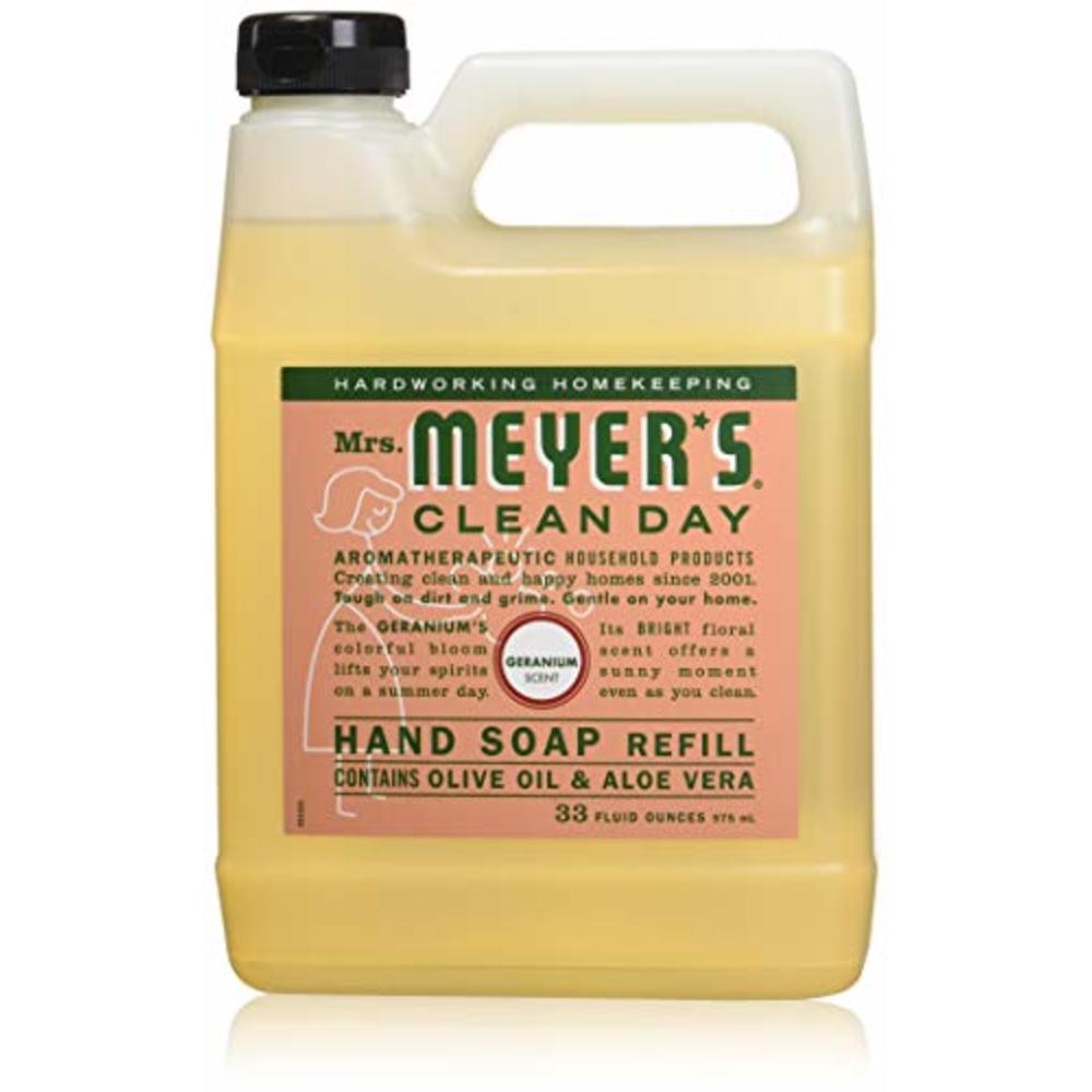Mrs. Meyers Clean Da Mrs. Meyers: Liquid Hand Soap Refill Jug-Geranium, 33 oz
