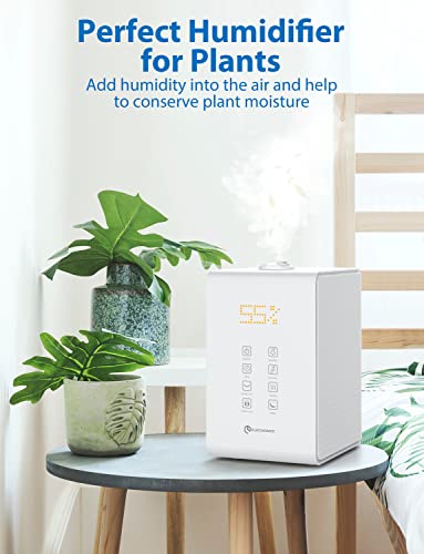 Elechomes Warm and Cool Mist Humidifiers, SH8820 Top Fill 5.5L Humidifier for Large Room Bedroom Plants with Remote Control, 20d