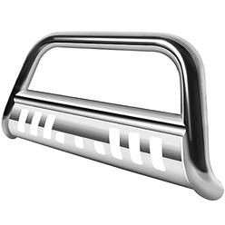 AUTOSAVER88 Bull Bar Compatible for 2007-2021 Toyota Tundra/2008-2021 Sequoia, 3" Stainless Steel Tubing Brush Push Bar Front Bu
