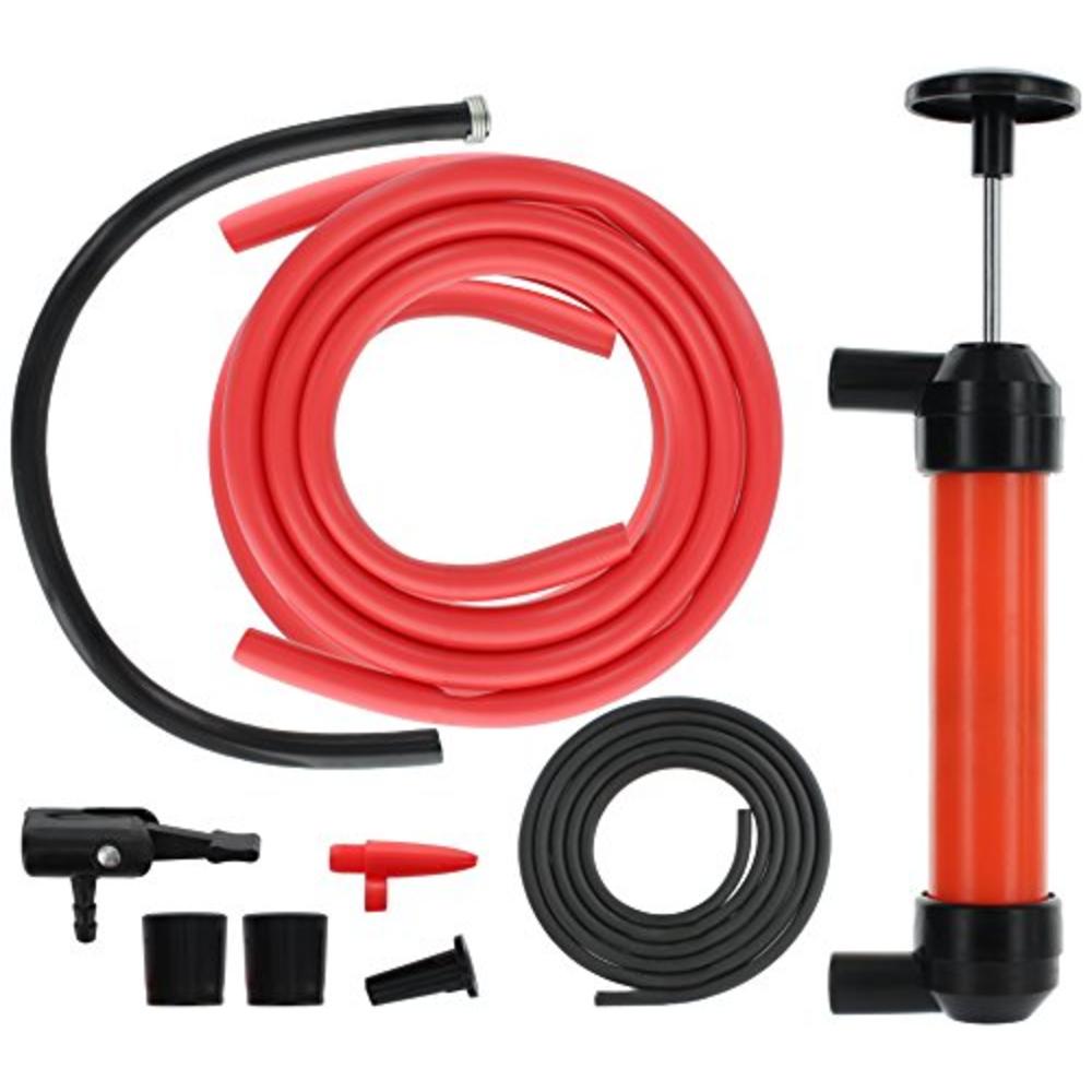 Wekster Multi-Purpose Siphon Transfer Pump Kit, with Dipstick Tube | Fluid Fuel Extractor Suction Tool for Oil, Gasoline, Water,
