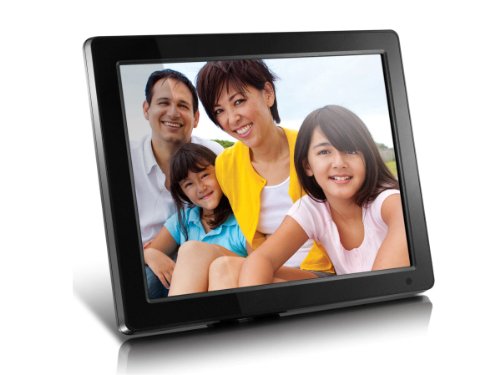 Aluratek (ADMPF512F) 12" Hi-Res Digital Photo Frame with 4GB Built-In Memory and Remote (800 x 600 Resolution), Photo/Music/Vide